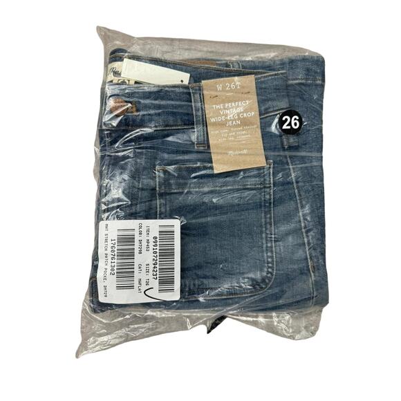 Madewell The Tall Perfect Vintage Wide-Leg Crop Jean Orono T26 NWT - Picture 4 of 4